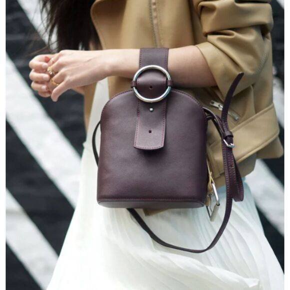 Parisa Wang Addicted Leather Small Backpack Purse Cognac Brown - Picture 4 of 6